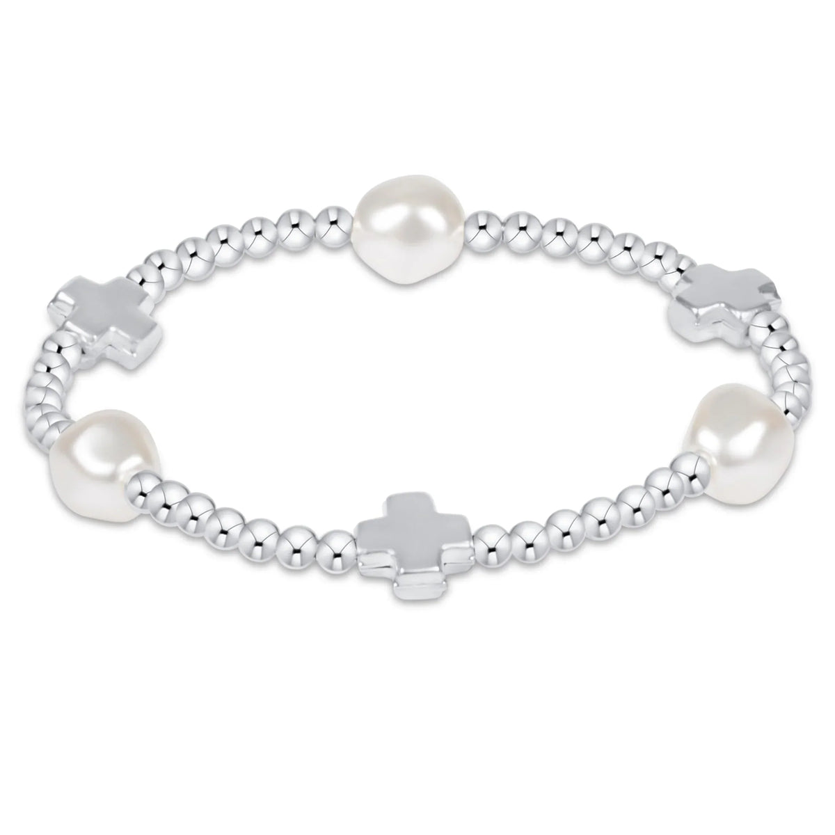 Signature Cross Sterling & Admire Pearl 3mm Sterling Bracelet
