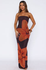 On A Trip Maxi Dress Tangerine Twist