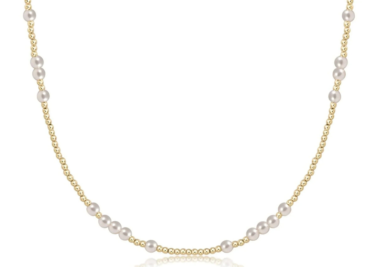 Choker Beaded - Hope Unwritten Pearl 4mm