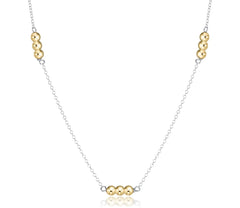 Choker Joy Simplicity Chain Sterling Mixed Metal - 3mm Gold