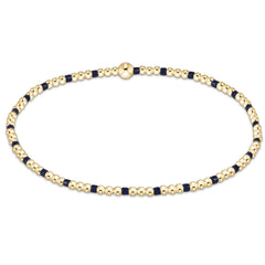 Gameday Hope Sincerity Pattern 2mm Bead Bracelet - Navy