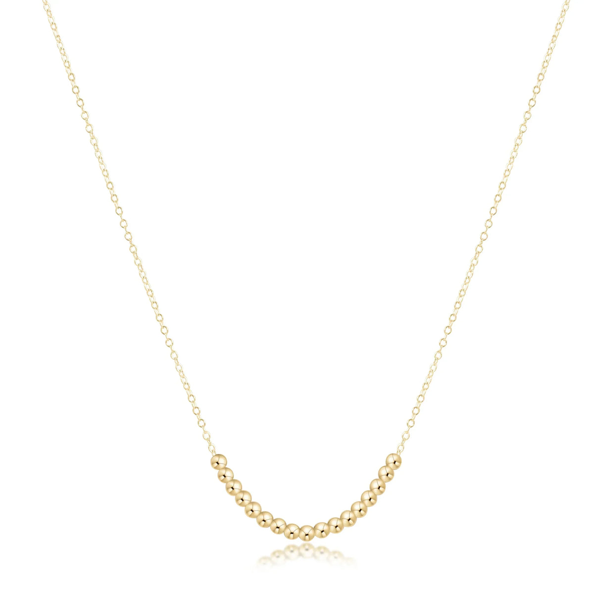 16" Necklace Gold - Beaded Bliss Small Gold