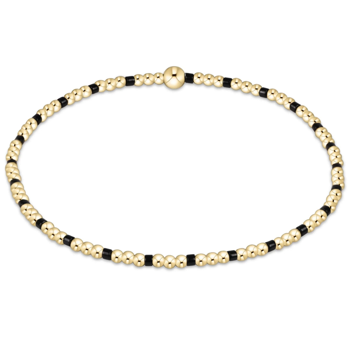 Gameday Hope Sincerity Pattern 2mm Bead Bracelet - Onyx