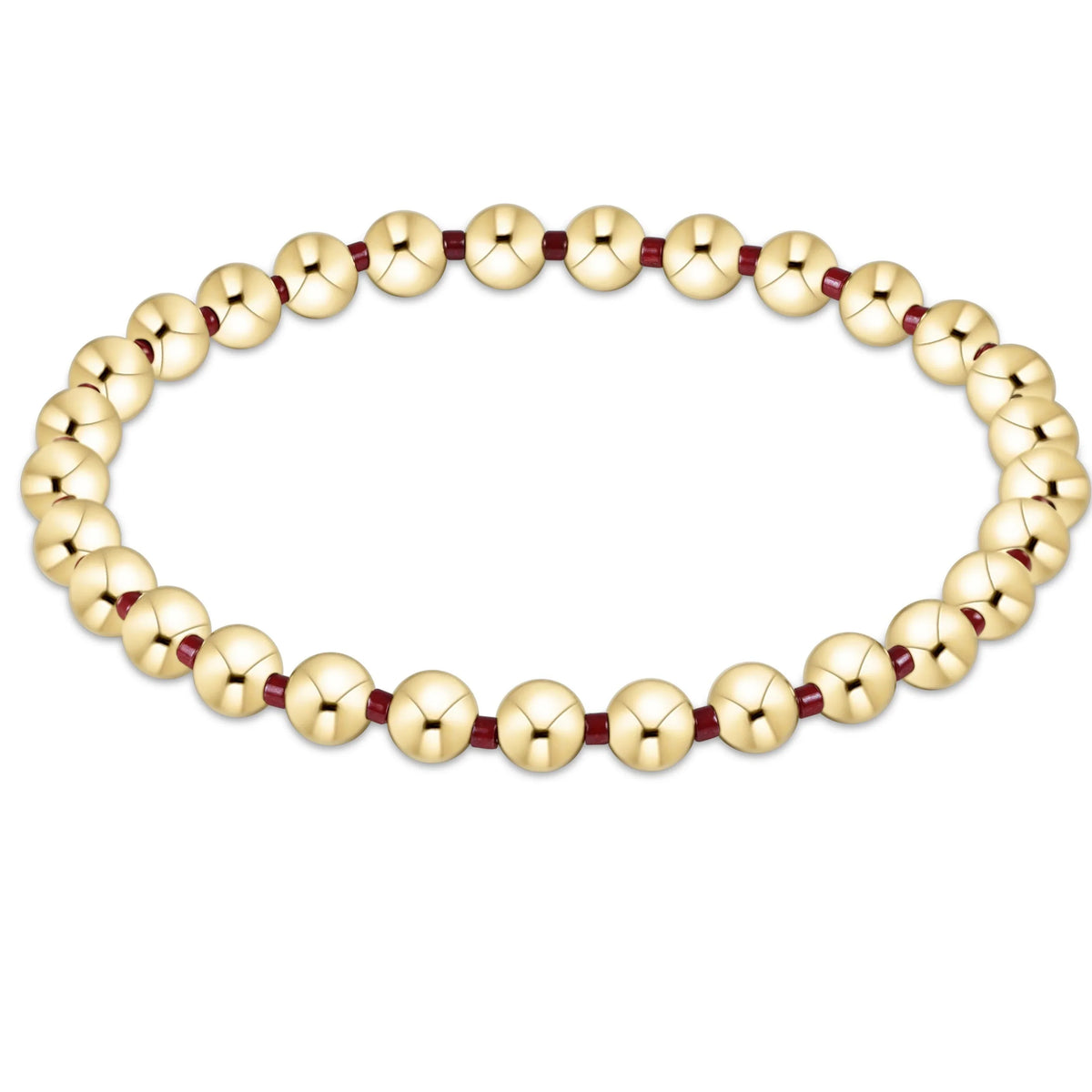 Gameday Hope Grateful 5mm Bead Bracelet - Wine