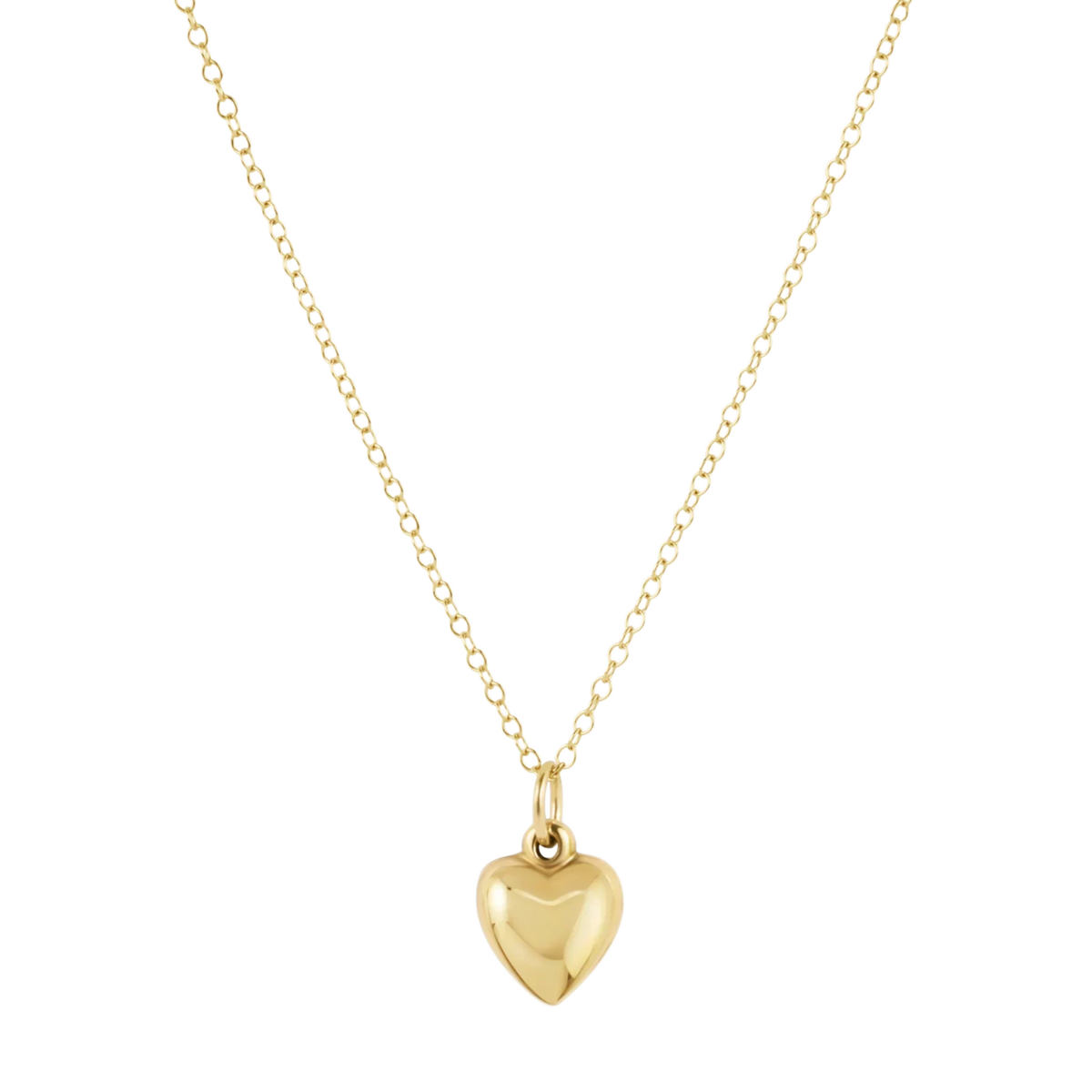 egirl 14" Necklace Gold - Love Plush Small Gold Charm