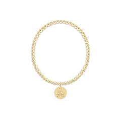 eCOLLEGIATE Classic Gold 3mm Bracelet - East Carolina University Disc