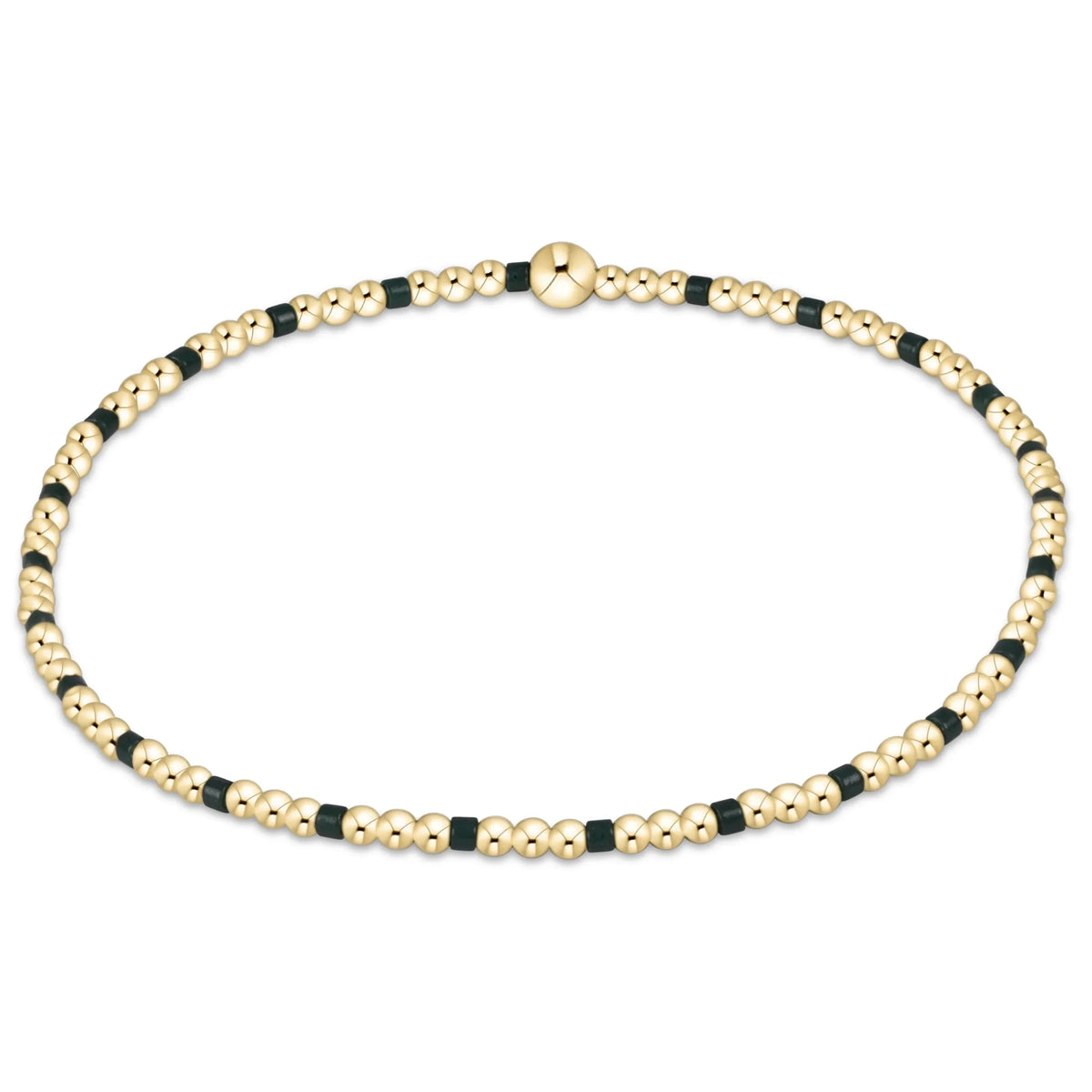 Gameday Hope Sincerity Pattern 2mm Bead Bracelet - Dark Green