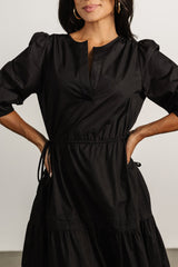 Santa Fe Poplin Midi Dress | Black