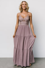 Summerlin Lace Top Maxi Dress | Dusty Mauve