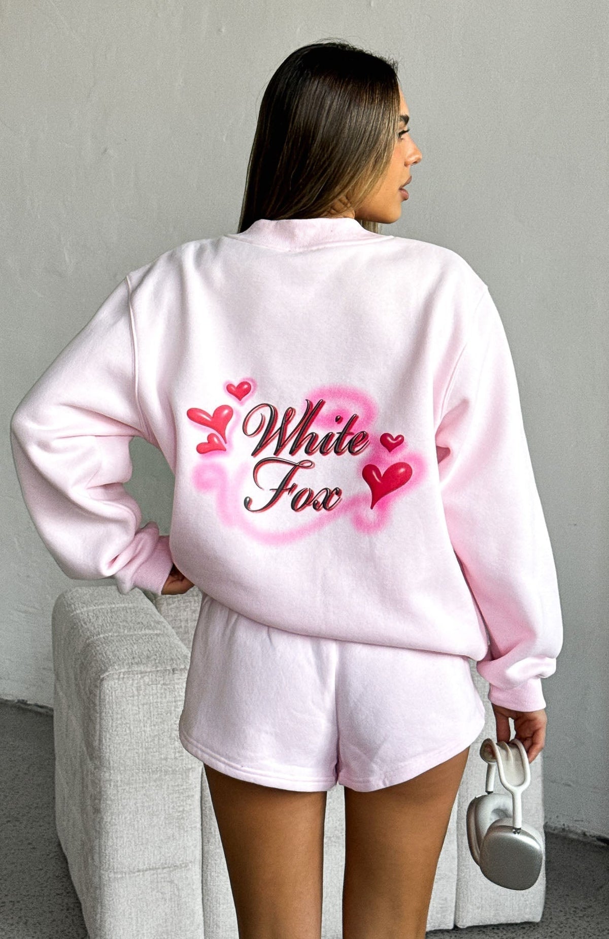 Trouble Maker Oversized Sweater Baby Pink