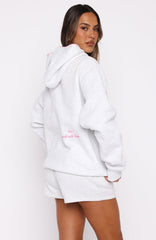 Vol. 1 Front Graphic Oversized Hoodie Grey Marle
