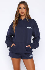 High Above Oversized Hoodie Navy